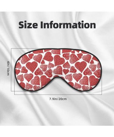Buy Hearts Print Sleep Eye Mask - Soft Eyeshade with Elastic Strap for Comfortable Night Sleeping & Travel - Buy Online on GoSupps.com