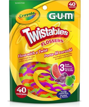 Gum Crayola Twistables Flossers 4X40ct (160ct) Multi - Buy Online on GoSupps.com