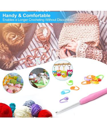Vodiye Professional Extra Long 3mm Crochet Hook Set - Ergonomic Handle, Perfect for Beginners and Experienced Crocheters - Buy Online on GoSupps.com