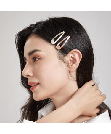 Dofash 12 Pieces Big Hair Snap Clips - 2 Inch White Metal Hair Clips for Girls & Women | Simple Hair Accessories - Buy Online on GoSupps.com