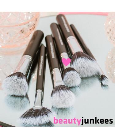 Small Stippling Brush Makeup | Beauty Junkees Duo Fiber Brush for Foundation Blush Highlight Contour & Concealer International Shipping Available - Buy Online on GoSupps.com