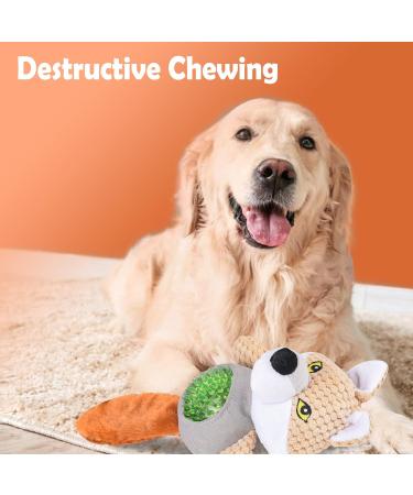 Wookiwuki Squeaky Dog Toy - Fox & Weasel Design | Crumpled Paper for Small & Medium Dogs | International Shipping Available - Buy Online on GoSupps.com