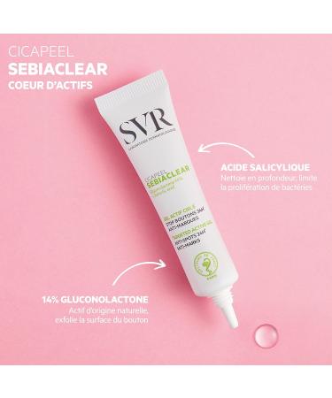 SVR - Cicapeel Sebiaclear - Anti-Imperfection 24-hour stop pimple and Anti-marks - For Sensitive Acne-Prone Skin - 15 ml Recycled Material Tube - Buy Online on GoSupps.com