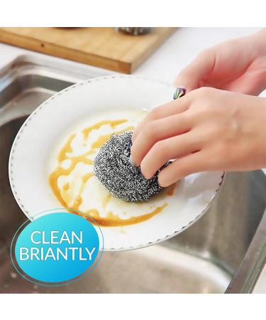 Pro-Kitchen (12 Count) 50 Gram Stainless Steel Scrubber Steel Wool Scrubber Metal Scourer for Cleaning Dishes Stoves Pots Pan Cooker Hoods Removes Tough Grime in Your Kitchen and Bathroom - Buy Online on GoSupps.com