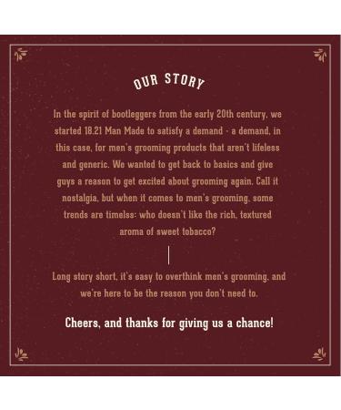 18.21 Man Made Men s Spirits Spritzer 3.4 oz. - Long-Lasting All Over Body Spray with Masculine Aromatics - Gifts for Him Sweet Tobacco - Buy Online on GoSupps.com