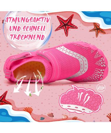 Buy Ieilulu Children's Water Shoes - Velcro Fastener - Pink Aquasque for Girls - Size 37 EU | International Shipping Available - Buy Online on GoSupps.com