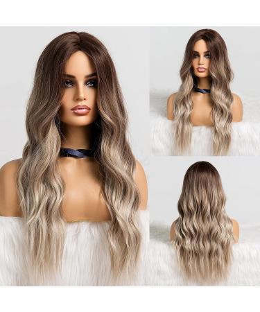 Shop Haircube Ombre Blonde Wigs for Women | 26 Heat-Resistant Synthetic Wigs with Dark Root | Perfect for Everyday Parties & Cosplay - Buy Online on GoSupps.com