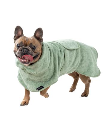 CANICOAT Dog Bathrobe Lavari with Towel 100% Cotton Oeko-TEX Certified (Size: 3 Mint Green) Size: 3 Mint Green