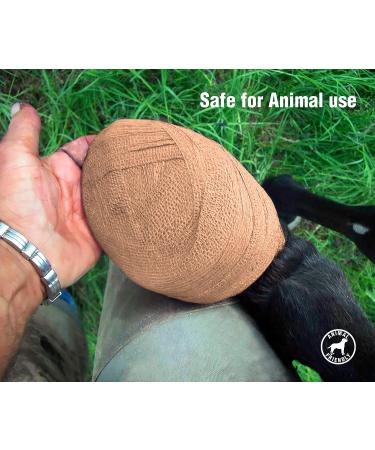 Beige Self Adhesive Bandage Wrap - 2 x 5 Yards - 14-Pack - Elastic Cohesive Wrap for Sports Injuries - Ideal for People & Pets - Buy Online on GoSupps.com