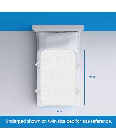 RMS Ultra Soft 4-Layer Washable and Reusable Incontinence Bed Pad - Waterproof Bed Pads with 4 Convenient Handles to Assist in Home Health Care  34X54 Inch 34 x 54 Inch (Pack of 1) - Buy Online on GoSupps.com