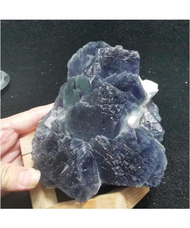 Natural Crystal Rough 1109.7gRare Purple Blue Ladder Fluorite and Crystal columnar paragenetic Specimen Quartz gem Stone Furniture - Buy Online on GoSupps.com
