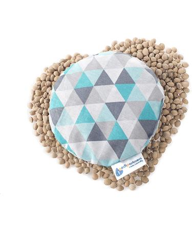 Medi Partners Cherry Core Pillow - 100% Cotton Warming Pillow for Babies - ko Natur Heat & Cold Therapy Massage (Mint Triangles) - 180g 15cm - Buy Online on GoSupps.com