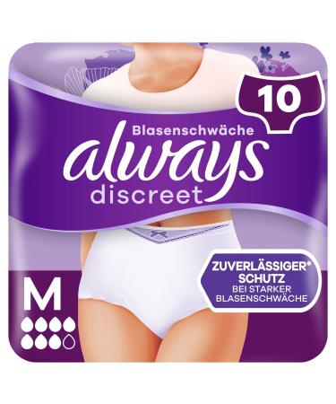 Always Discreet Incontinence Pants For Women M 10 Pack