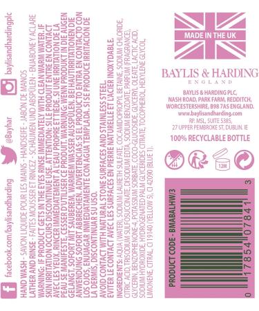Baylis & Harding Anti-Bacterial Hand Wash Bundle - 9 Bottles, Rhubarb & Pink Pepper/Aloe Tea Tree & Lime, Vegan Friendly - 6 x 500ml + 3 x 500ml - Buy Online on GoSupps.com