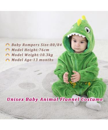 Doladola Unisex Dinosaur Hooded Romper Jumpsuit for 24-30 Months | Baby Toddler Sleepsuit Outfit - Buy Online on GoSupps.com