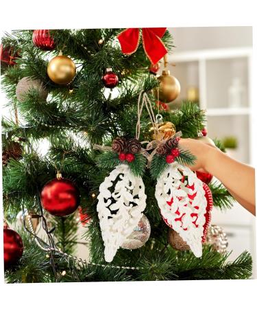 Artibetter 2pcs Christmas Pine Cone Pendant Nativity Ornaments Pine Shape Pendant PVC Conch Pendant Wall Assorted Color 14X6CM - Buy Online on GoSupps.com
