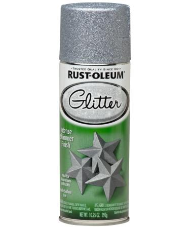 Rust-Oleum 267734 Specialty Glitter Spray  10.25 Ounce (Pack of 1)  Silver Silver 10.25 Ounce (Pack of 1)