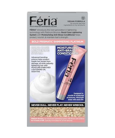 L'Oreal Paris Feria Platinum Bounce Bond Care Lightening System with Advanced bonding science protect fragile hair bonds from damage  all while radiantly lightening hair  Platinum Bounce  1 kit 1 Fl Oz (Pack of 1) Platin...