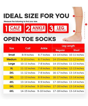 Lemon Hero Zipper Compression Socks 20-30mmHg Open Toe with Zip Guard Skin Protection - XXL Short Black & Beige - Medical Compression Socks for Men & Women - Buy Online on GoSupps.com