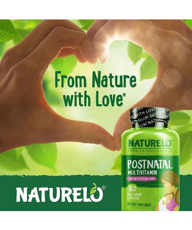 NATURELO Postnatal Multivitamin for Breastfeeding Women | Whole Food Supplement - 180 Caps - Buy Online on GoSupps.com