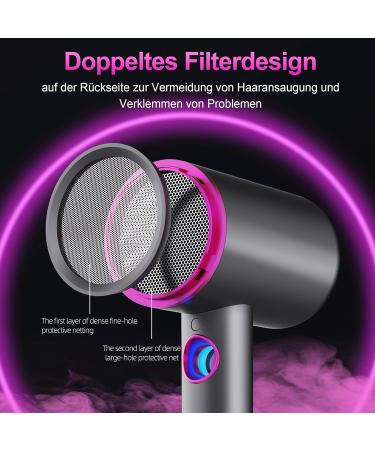 TISOUTEC Professional Hair Dryer 2400W with AC Motor Ions & Diffuser - 4-in-1 Hot/Cold 3 Speed/Heat Levels for Fast Drying - Travel-Friendly Hair Care Solution - Buy Online on GoSupps.com