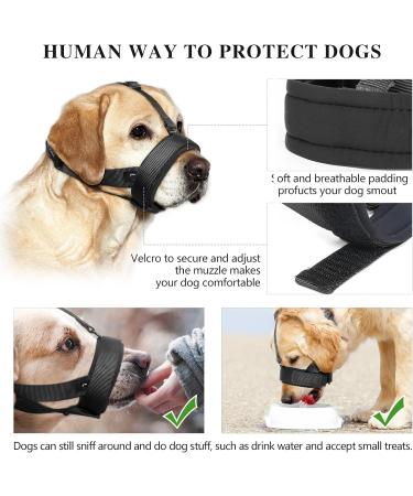 Heele Adjustable Dog Muzzle with Headband - No Rubbing Bite Prevention for Large Dogs XL (1 Pack) - Black - Buy Online on GoSupps.com