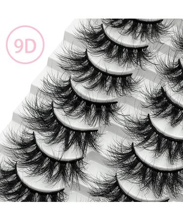 Fluffy Lashes Mikiwi 9D Volume Faux Mink Eyelashes - Wispy Reusable Long 22mm Lash Pack - 10 Pairs - Buy Online on GoSupps.com