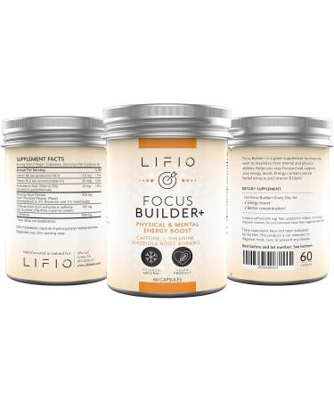 Focus Builder+ | Physical & Mental Energy Booster | 60 Capsules - Boost Focus & Performance | International Shipping Available - Buy Online on GoSupps.com