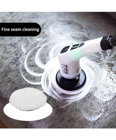 Electric Shower Scrubber Brush - Electric Rotating Scrubber for Bathroom Cleaning | 2-Speed Modes Electric Rotating Cleaner Brush with Retractable Handle and Replaceable Heads - Buy Online on GoSupps.com