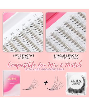 LLBA LashFolio Narrow Promade Fans - Handmade Volume Eyelashes 10D-0.03 CC 8mm-11mm - Buy Online on GoSupps.com