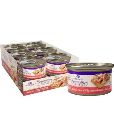 Wellness Core Grain Free Signature Selects Wet Cat Food - Flaked Tuna & Salmon - 2.8 Oz - Pack of 12 - Buy Online on GoSupps.com