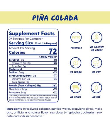 Proteinex Liquid Collagen Protein Supports Muscle and Joints Recovery - Liquid Collagen for Women and Men for Healthy Skin  Hair and Nails - No Carbs Ready to Drink Protein Drink (Pina Colada) Pina Colada 30 Fl Oz (Pack of 1) - Buy Online on GoSupps.com