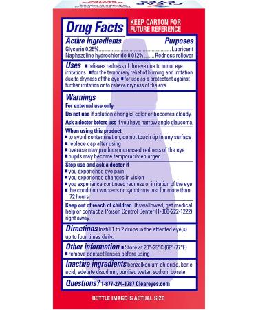 Clear Eyes Redness Relief Eye Drops 0.5 Fl Oz - Pack of 3 | Soothes and Relieves Red Eyes - Buy Online on GoSupps.com