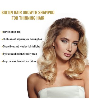 Biotin Hair Growth Shampoo | DHT Blocker for Men & Women | For Curly, Straight, Color-Treated Hair - Buy Online on GoSupps.com