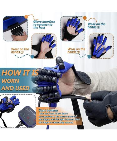 Upgraded Version Rehabilitation Robot Gloves Hemiplegia Finger Trainer Stroke Hand Splint AssistiveTraining Equipment Finger Orthosis for Long-Term Relief(Size:L Code Color:Left Hand) - Buy Online on GoSupps.com
