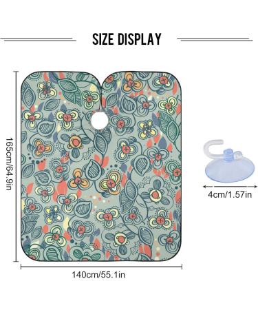 Waterproof Barber Cape - Vintage Flower & Cheetah Haircut Bib for Men & Women | Premium Hair Cutting Capes - Buy Online on GoSupps.com