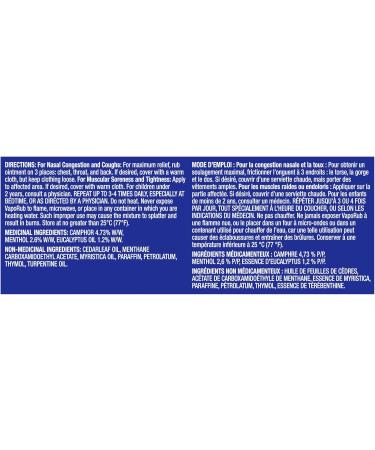 Vicks VapoRub Advanced Plus Nasal Decongestant Cough Suppressant Medicated Vicks Vapours Chest Rub Ointment 80 g/91 mL 80 ml (Pack of 1) Advanced Plus - Buy Online on GoSupps.com