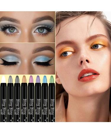 8 PCS Colorful Glitter Cream Eyeshadow Stick Set Highly Pigmented&Waterproof Eye Brightener Stick Long Lasting Smooth Eyeshadow Pencil Crayon Shimmer Eye Shadow Sticks Makeup Pen Set - Buy Online on GoSupps.com