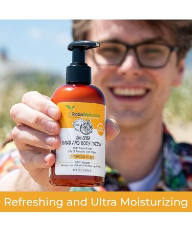 RaGaNaturals Mango Body Lotion - Shea Butter with Argan & Avocado Oil - All Natural & Vegan - Mango Grapefruit Fragrance - Non-Greasy Formula - Buy Online on GoSupps.com