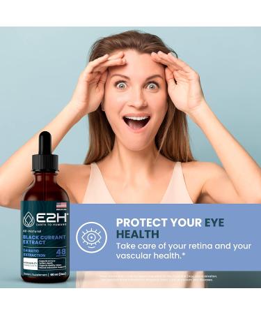 E2H Natural Black Currant Extract | Cold Pressed Seed Oil with Omega 6 GLA | Immune System Support | Fast Absorbing Liquid | 2 Fl Oz - Buy Online on GoSupps.com