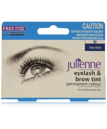 Julienne Eyelash and Eyebrow Permanent Blue Black 02 Colour Tint 15ml