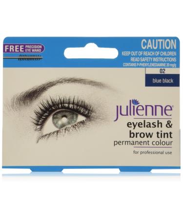 Julienne Eyelash and Eyebrow Permanent Blue Black 02 Colour Tint 15ml - Buy Online on GoSupps.com
