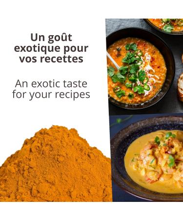 Khla - Organic Turmeric Powder - Sachet 250 g - Vietnam Ground Turmeric Root - Cooking & Pastry Ingredient - Meats Fish Cur - Buy Online on GoSupps.com