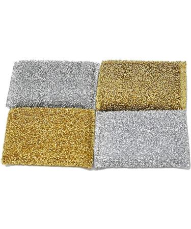 Clean Pot Set of 4 - Metallic Teflon Scrubber & Pot Cleaner for Effortless Cooking & Easy Cleanup | International Shipping - Buy Online on GoSupps.com