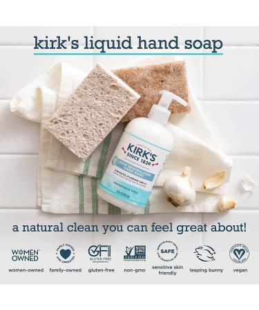 Kirk's Unscented Clean Hand Soap 12 Fl Oz Pump Bottle 4-Pack - Moisturizing Castile Liquid Soap for Hydrating Kitchen Hand Wash - Buy Online on GoSupps.com