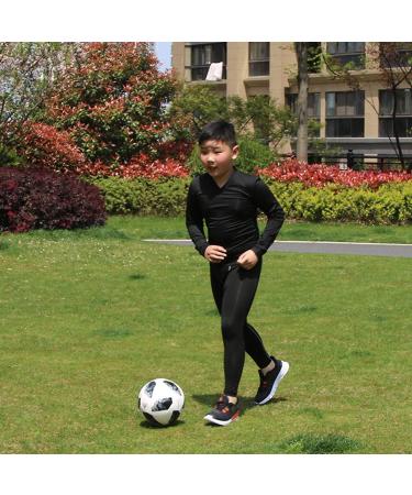 LANBAOSI Boys Long Sleeve Compression Shirts 3 Pack - Soccer Practice Base Layer for Kids in White Gray - Size 5 - Buy Online on GoSupps.com