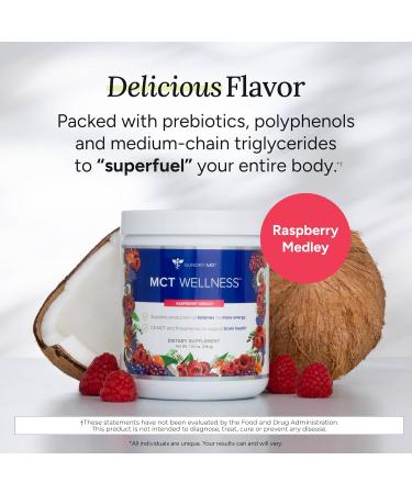 Gundry MD MCT Wellness Powder - Raspberry Medley Flavor | Energy & Ketone Production | Brain Health Support | Keto Friendly & Sugar Free | 30 Servings - Buy Online on GoSupps.com