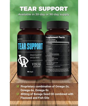Tear Support Eye Vitamins for Dry Eyes - 3 Month Supply | International Shipping Available - Buy Online on GoSupps.com