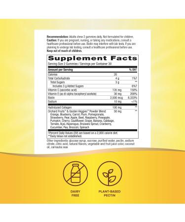 Nature's Way Alive! Hair Skin & Nails Gummies - Strawberry Flavor, 60 Count - Buy Online on GoSupps.com