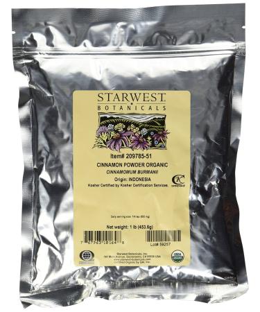 Starwest Botanicals Organic Cinnamon Powder 1 lb (453.6 g)